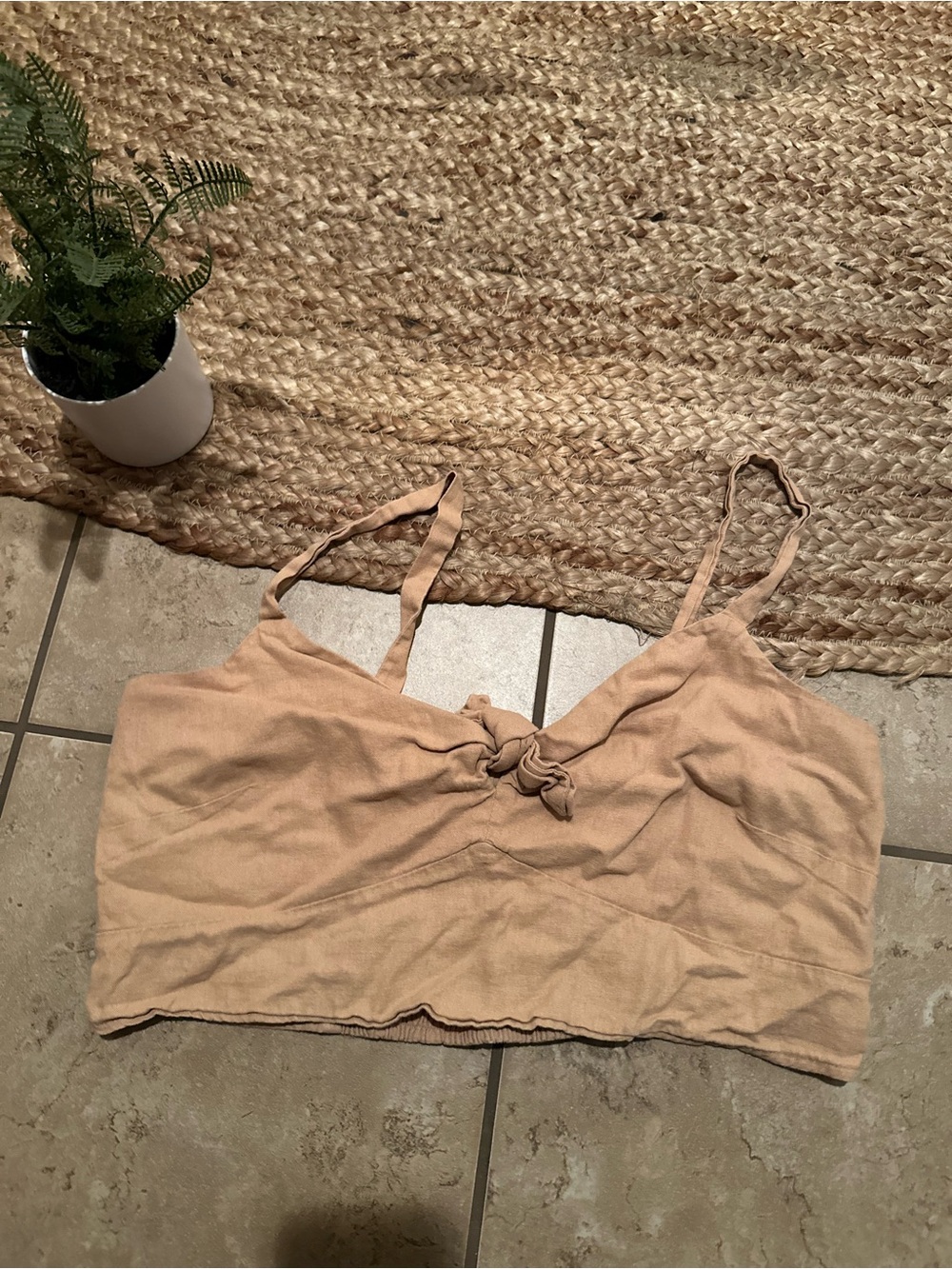 CROP TIE FRONT TANK